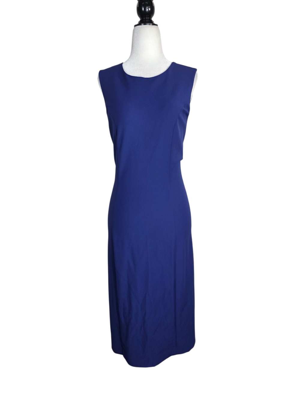 Malene Birger Lace back knee length Sleeveless Cobalt Midi Sheath Dress